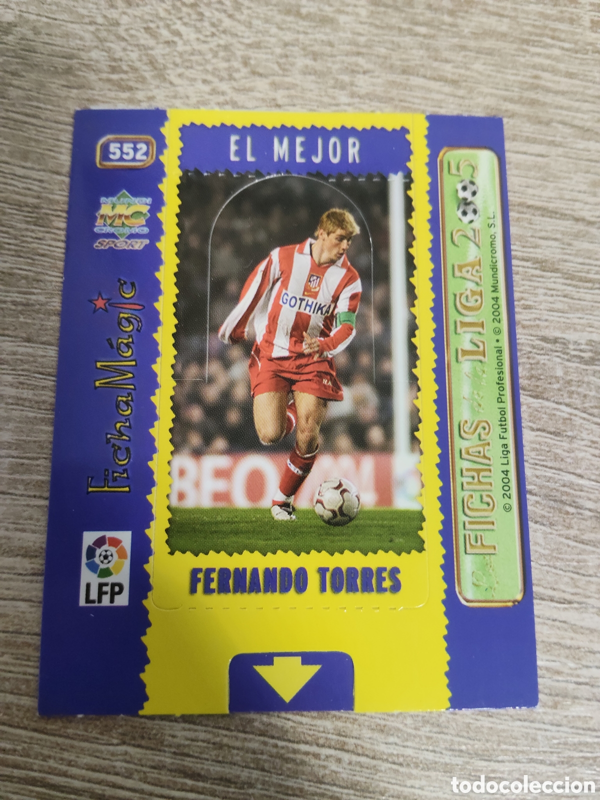 Figurine di Calcio: Mundicromo las fichas de la liga 2004 2005 04 05 552 Fernando Torres Atl&eacute;tico de Madrid