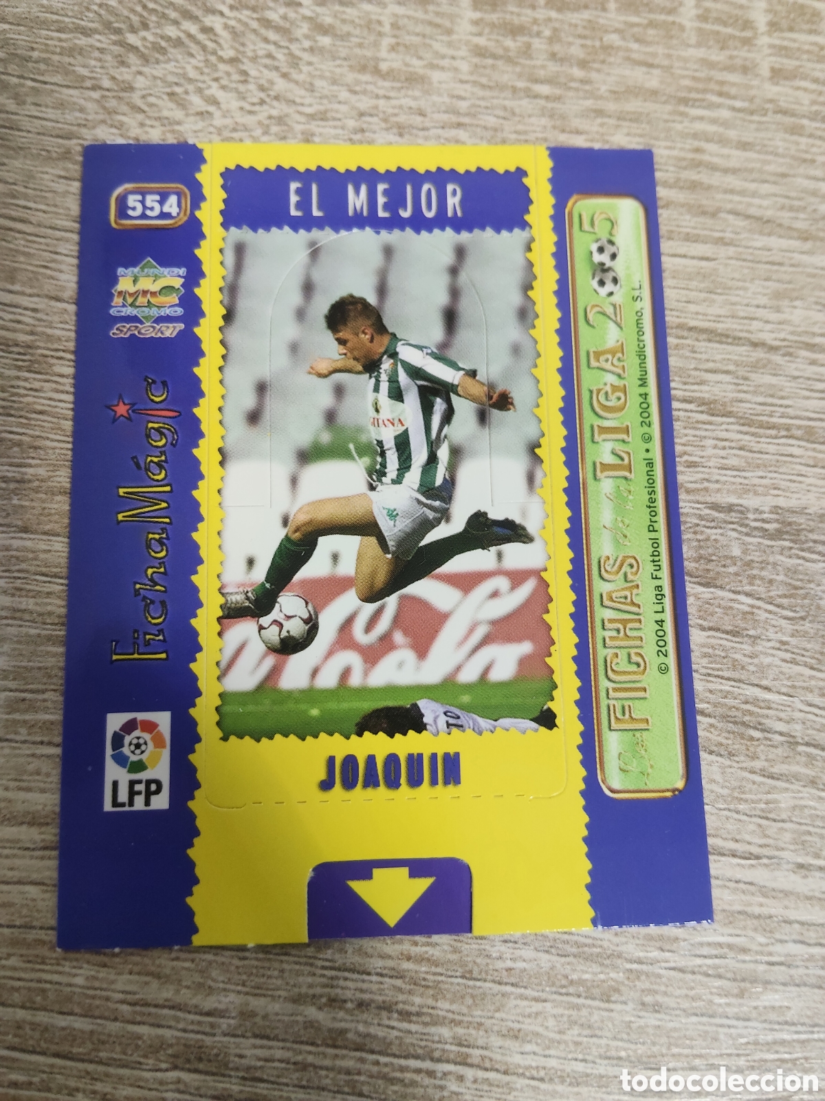 Cromos de f&uacute;tbol: Mundicromo las fichas de la liga 2004 2005 04 05 554 Joaqu&iacute;n Real Betis