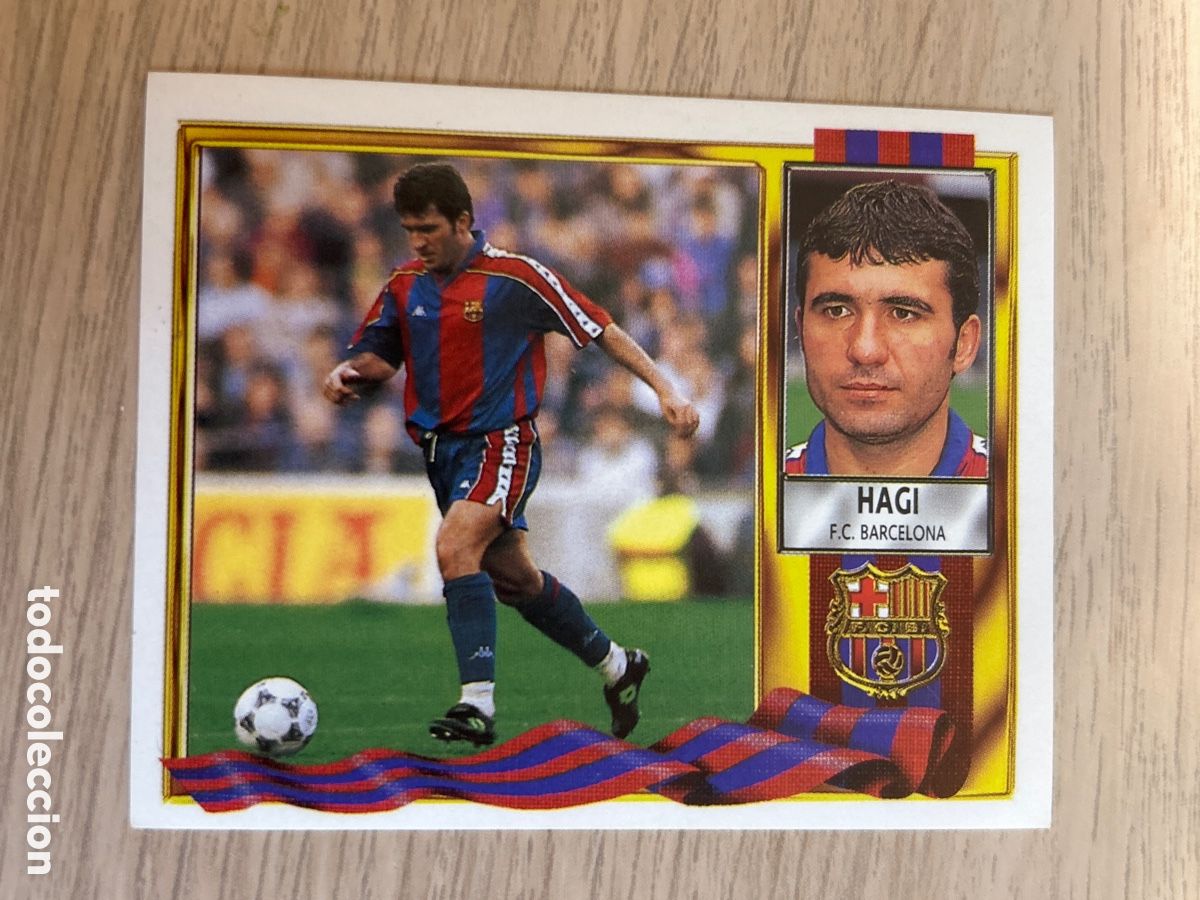 Fu&szlig;ball-Sticker: HAGI F. C. BARCELONA LIGA ESTE 1995 1996 95 96 NUNCA PEGADO SIN PEGAR