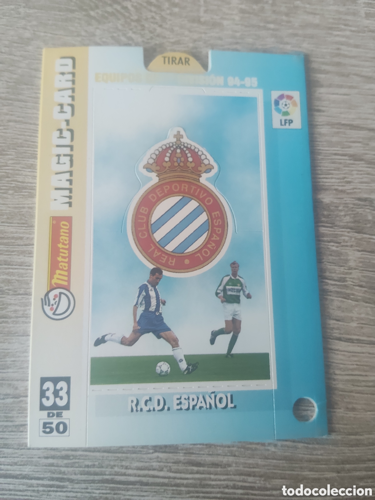Fu&szlig;ball-Sticker: Matutano los cracks de la liga 1994 1995 94 95 33 escudo y plantilla Espa&ntilde;ol