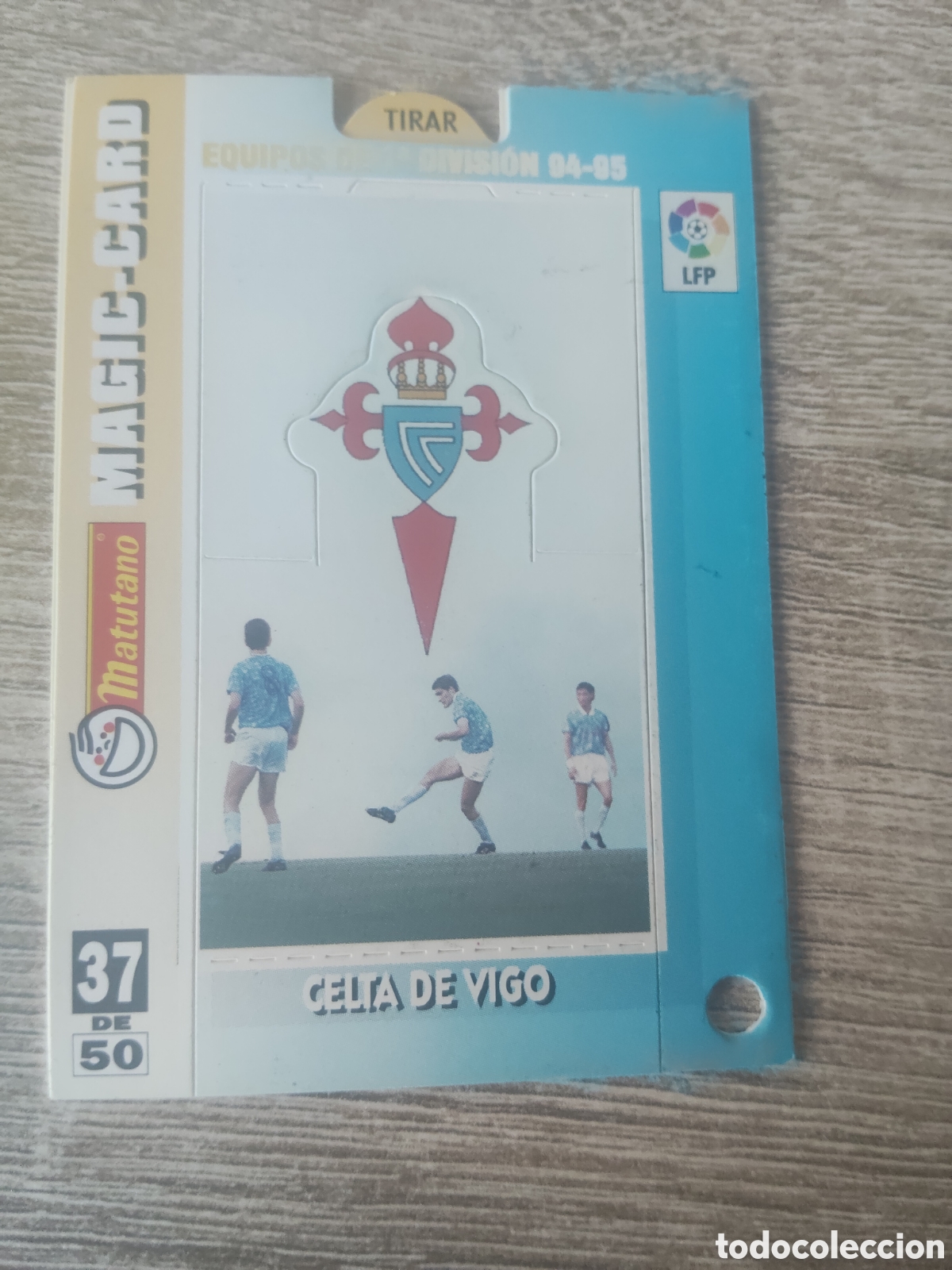 Fu&szlig;ball-Sticker: Matutano los cracks de la liga 1994 1995 94 95 37 escudo y plantilla Celta de Vigo