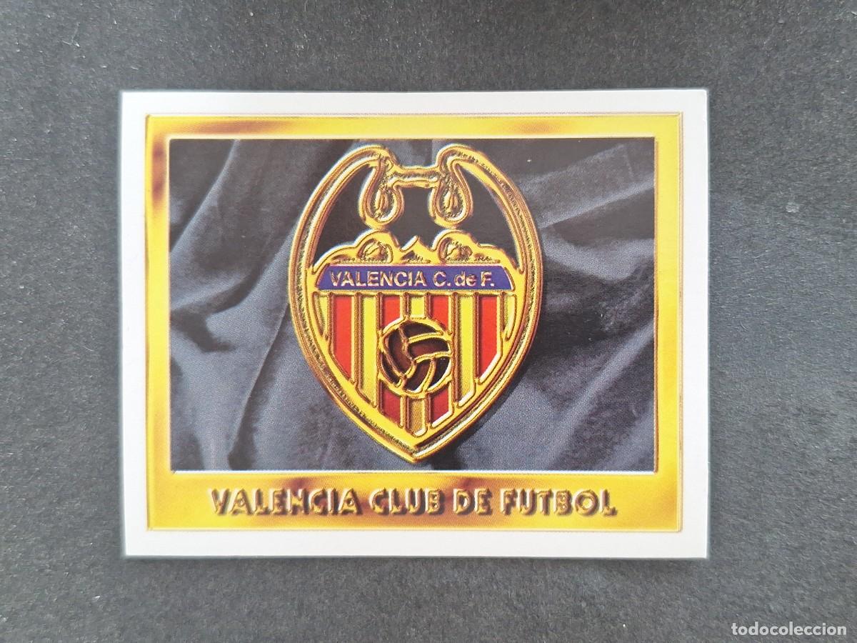 Cartes &agrave; collectionner de Football: L3 ESCUDO VALENCIA C. F. LIGA ESTE 1995 1996 95 96 NUNCA PEGADO SIN PEGAR
