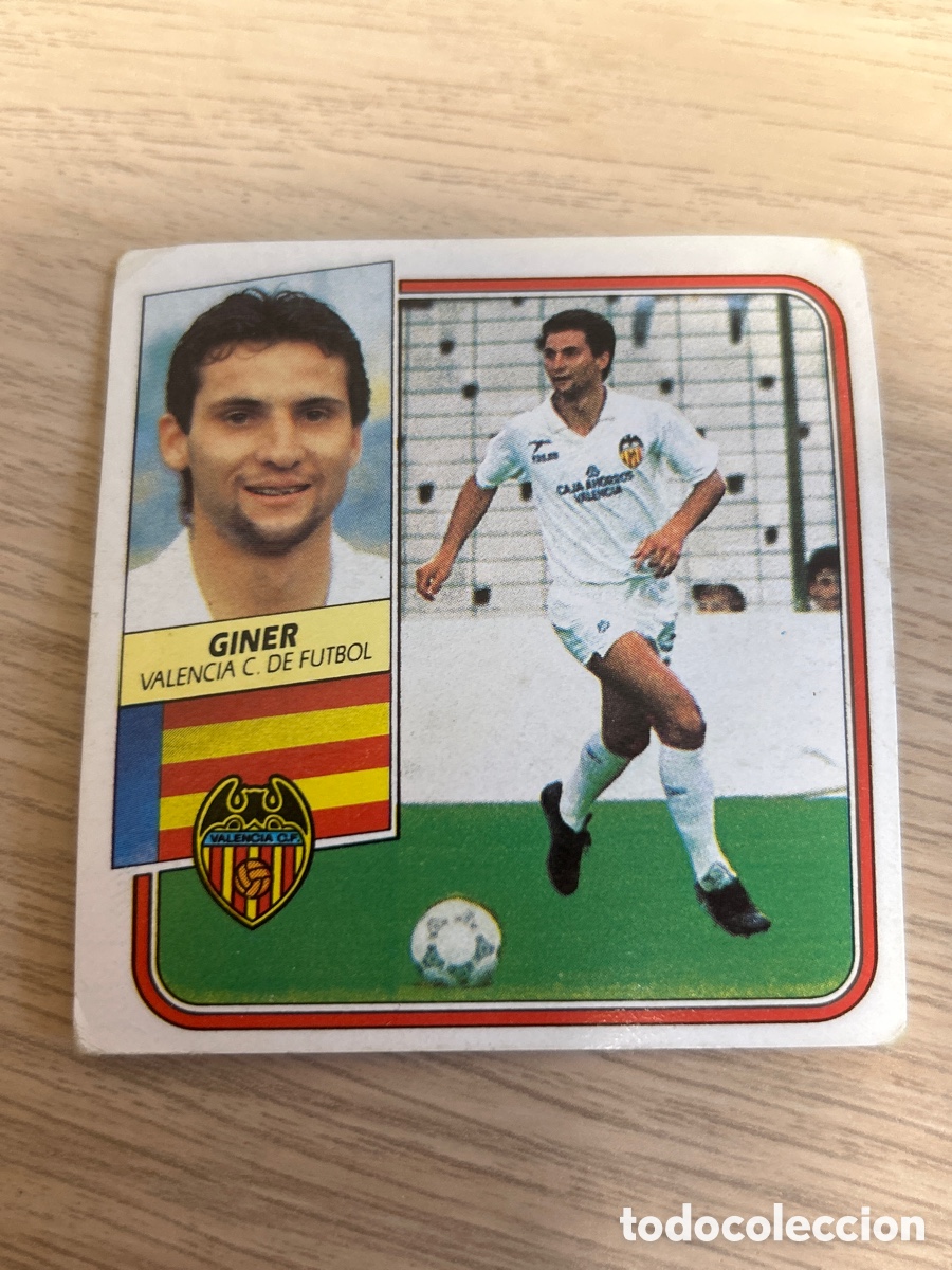 Cartes &agrave; collectionner de Football: GINER VALENCIA C. F. LIGA ESTE 1989 1990 89 90 SIN PEGAR NUNCA PEGADO