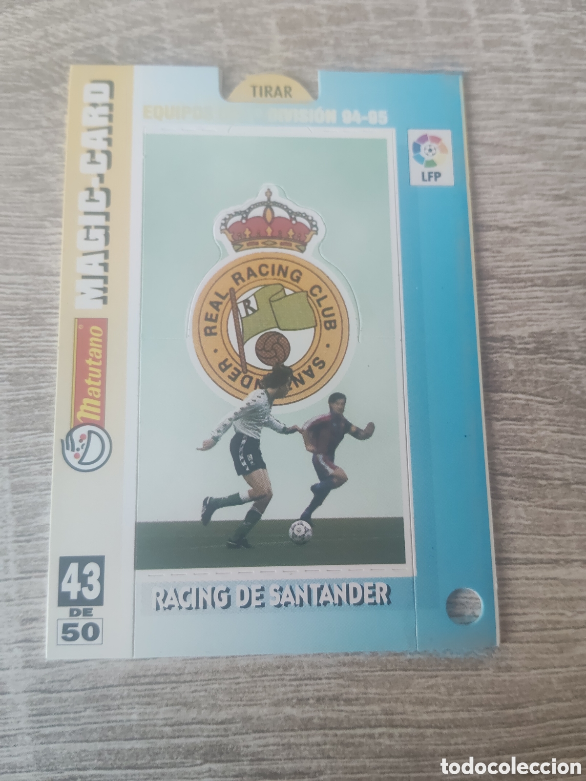 Cartes &agrave; collectionner de Football: Matutano los cracks de la liga 1994 1995 94 95 43 escudo y plantilla Racing de Santander