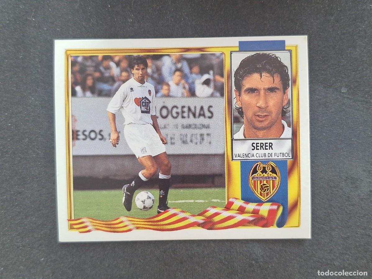 Cartes &agrave; collectionner de Football: L3 SERER VALENCIA C. F. LIGA ESTE 1995 1996 95 96 NUNCA PEGADO SIN PEGAR