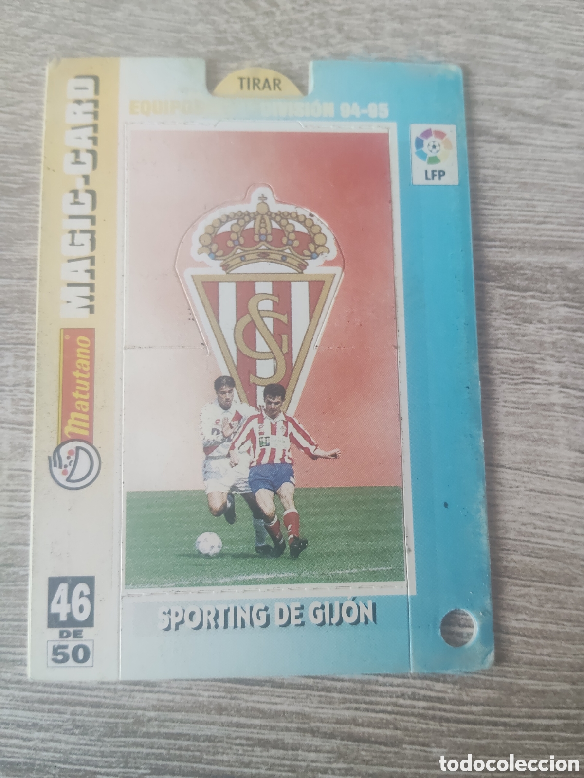 Cromos de Futebol: Matutano los cracks de la liga 1994 1995 94 95 46 escudo y plantilla Sporting de Gij&oacute;n