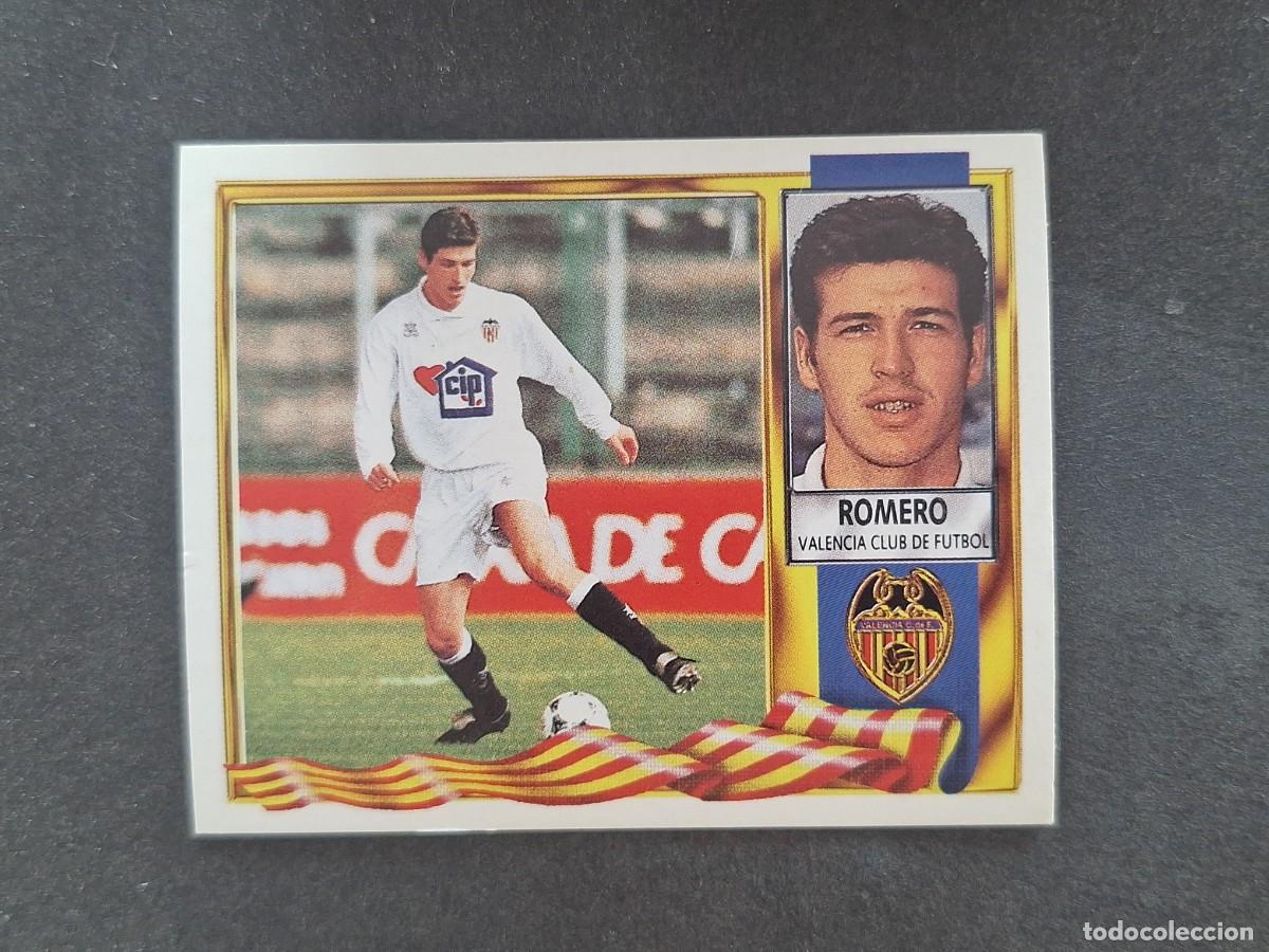 Cromos de Futebol: L3 ROMERO VALENCIA C. F. LIGA ESTE 1995 1996 95 96 NUNCA PEGADO SIN PEGAR