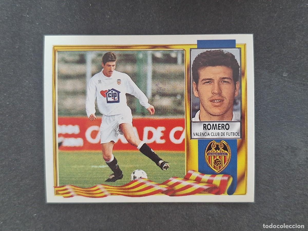 Cromos de Futebol: L3 ROMERO VALENCIA C. F. LIGA ESTE 1995 1996 95 96 NUNCA PEGADO SIN PEGAR
