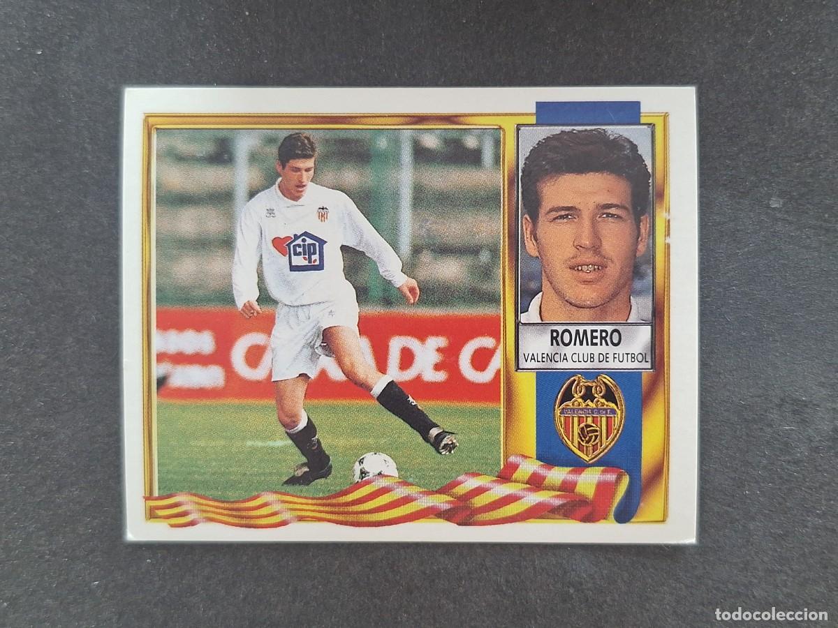 Cromos de Futebol: L3 ROMERO VALENCIA C. F. LIGA ESTE 1995 1996 95 96 NUNCA PEGADO SIN PEGAR