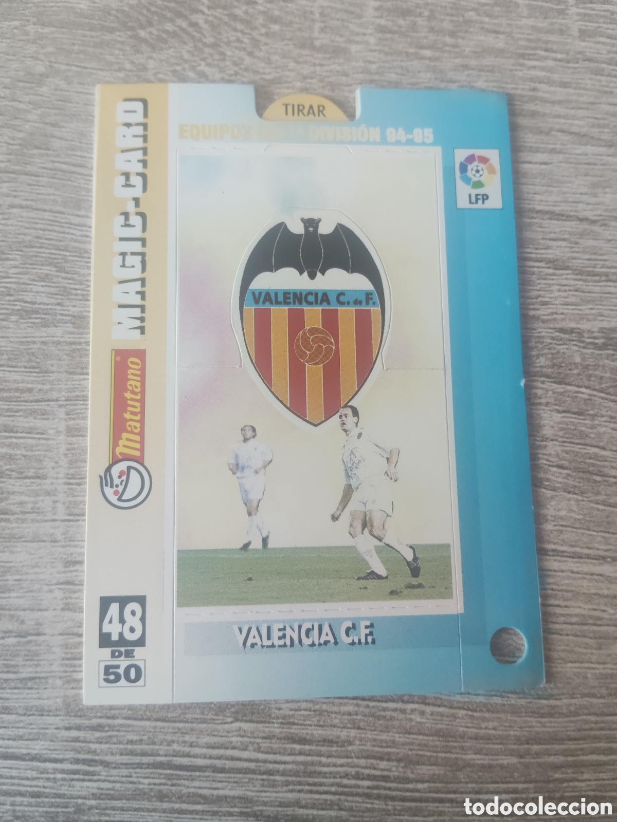 Cromos de Futebol: Matutano los cracks de la liga 1994 1995 94 95 48 escudo y plantilla Valencia