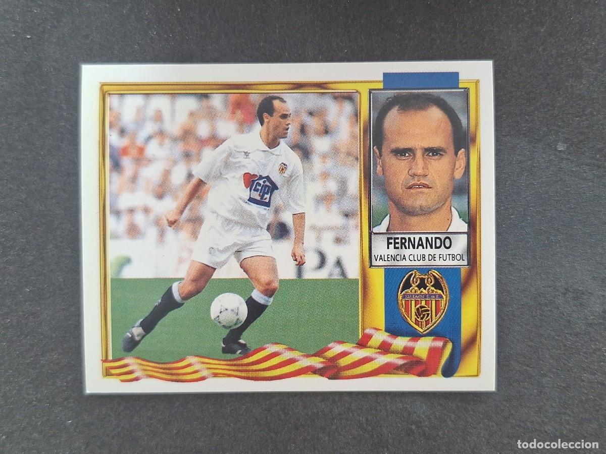 Cromos de Futebol: L3 FERNANDO VALENCIA C. F. LIGA ESTE 1995 1996 95 96 NUNCA PEGADO SIN PEGAR