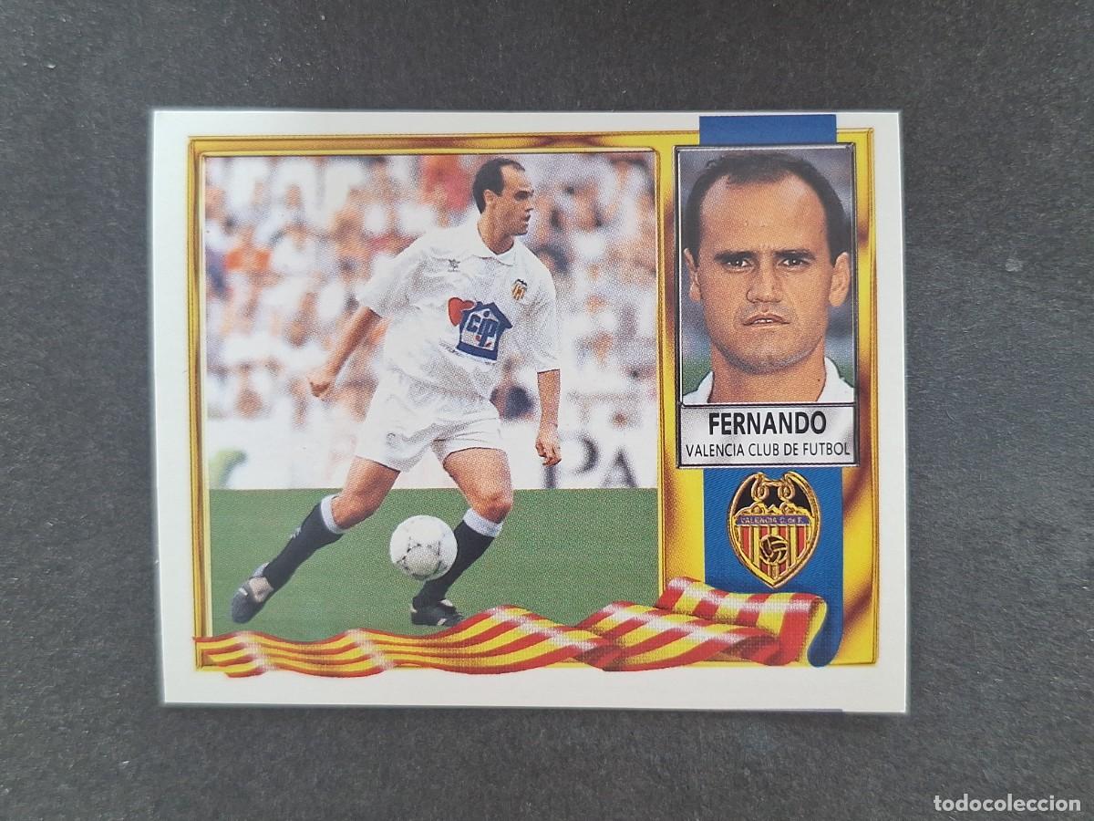 Cromos de Futebol: L3 FERNANDO VALENCIA C. F. LIGA ESTE 1995 1996 95 96 NUNCA PEGADO SIN PEGAR