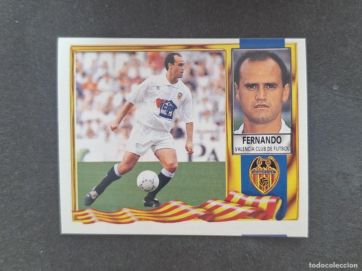 Cromos de Futebol: L3 FERNANDO VALENCIA C. F. LIGA ESTE 1995 1996 95 96 NUNCA PEGADO SIN PEGAR