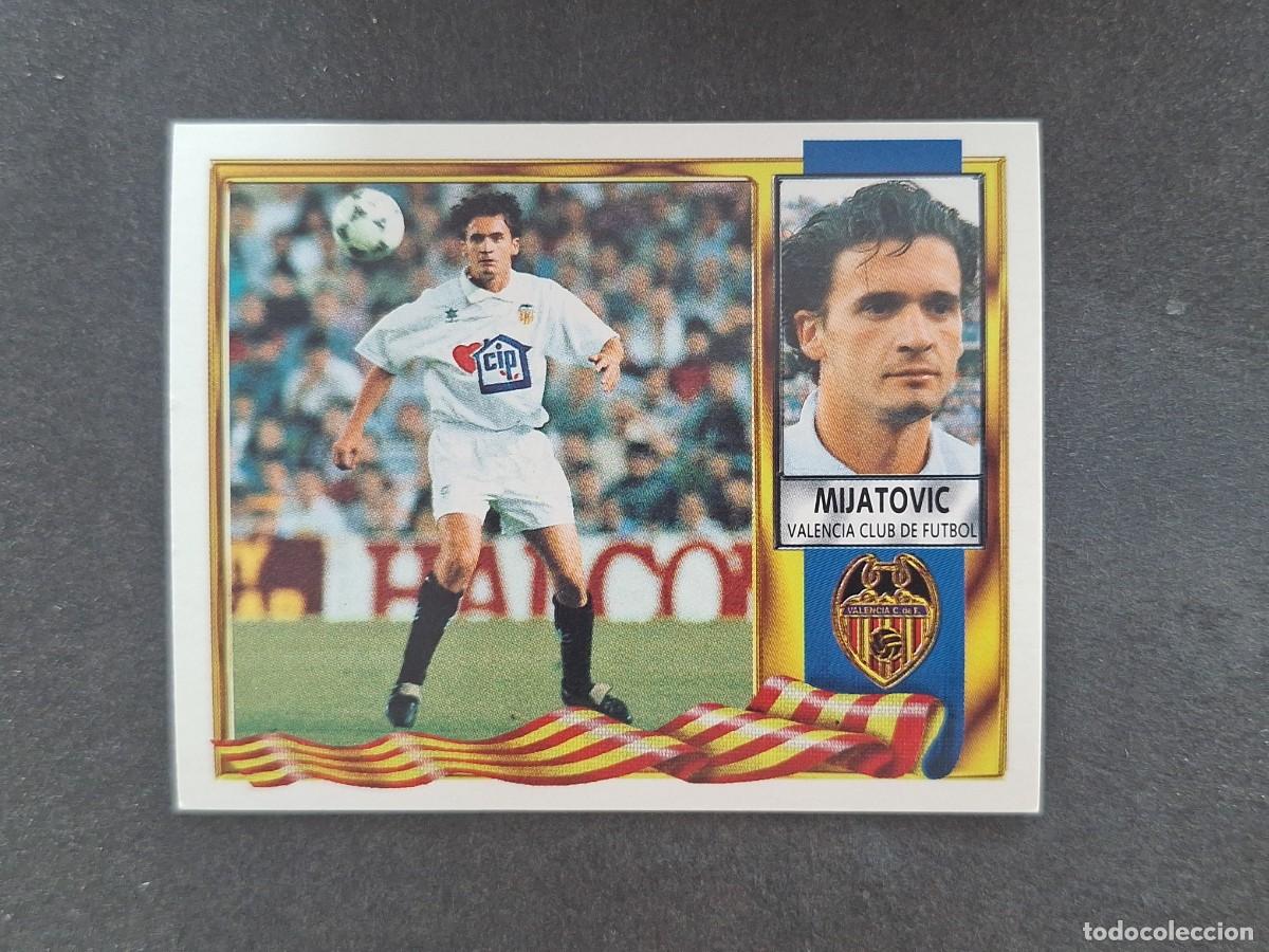 Fu&szlig;ball-Sticker: L3 MIJATOVIC VALENCIA C. F. LIGA ESTE 1995 1996 95 96 NUNCA PEGADO SIN PEGAR
