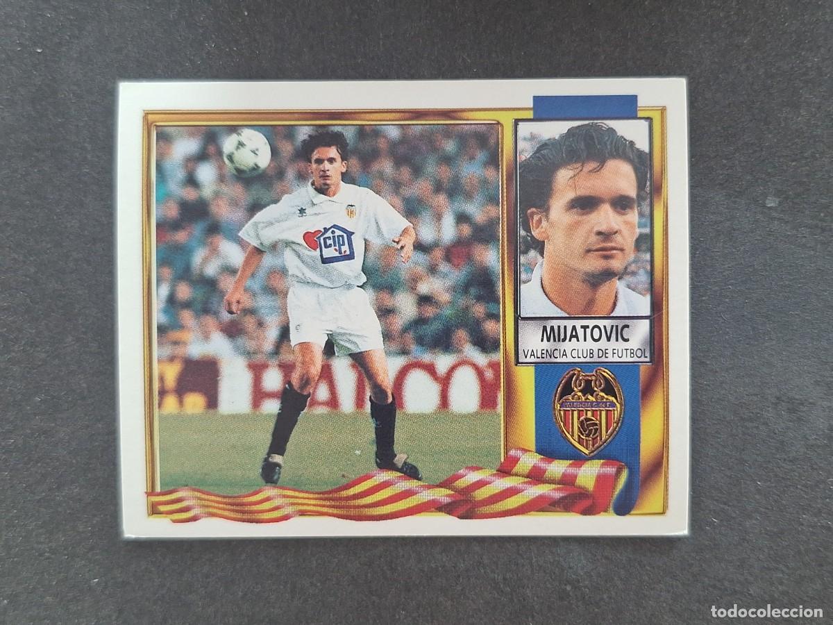 Fu&szlig;ball-Sticker: L3 MIJATOVIC VALENCIA C. F. LIGA ESTE 1995 1996 95 96 NUNCA PEGADO SIN PEGAR