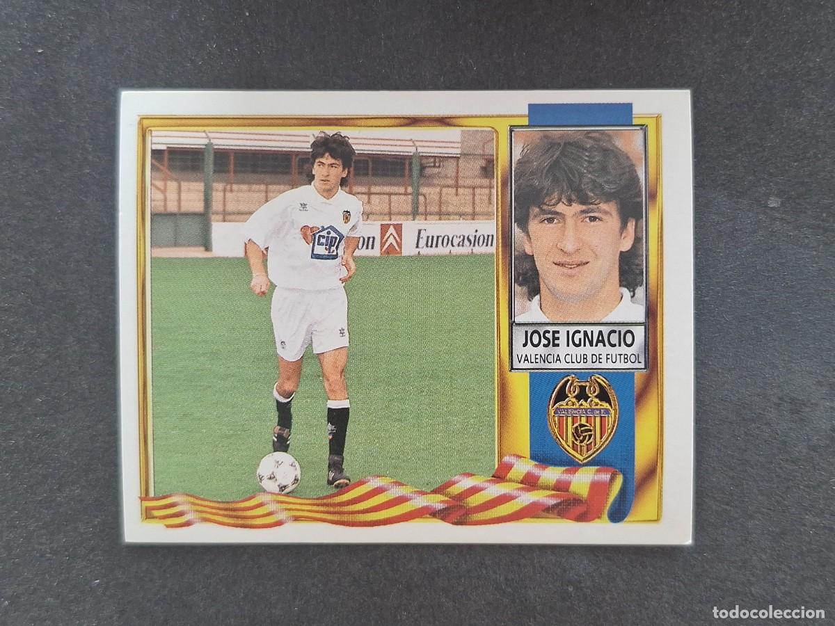 Fu&szlig;ball-Sticker: L3 JOSE IGNACIO VALENCIA C. F. LIGA ESTE 1995 1996 95 96 NUNCA PEGADO SIN PEGAR