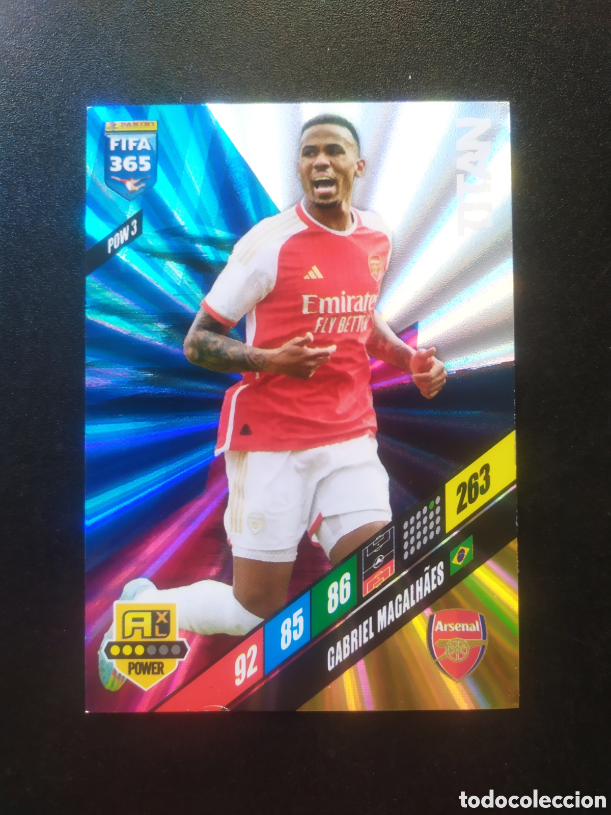 Fu&szlig;ball-Sticker: FIFA 365 adrenalyn 2023 2024 23 24 panini Gabriel Magalhaes titan POW3 Arsenal