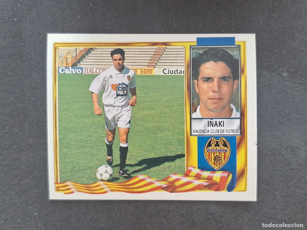 Fu&szlig;ball-Sticker: L3 I&Ntilde;AKI VALENCIA C. F. LIGA ESTE 1995 1996 95 96 NUNCA PEGADO SIN PEGAR