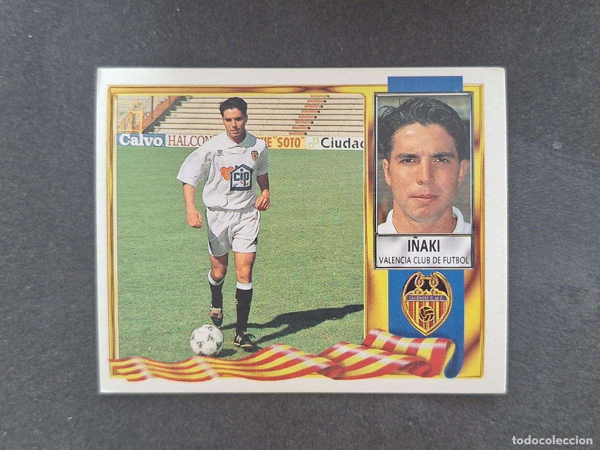 Fu&szlig;ball-Sticker: L3 I&Ntilde;AKI VALENCIA C. F. LIGA ESTE 1995 1996 95 96 NUNCA PEGADO SIN PEGAR