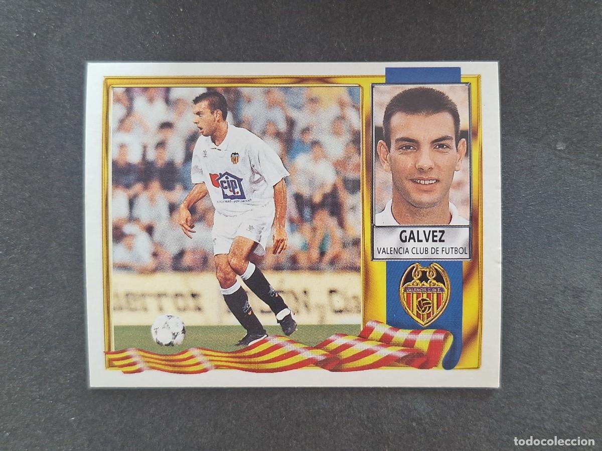 Fu&szlig;ball-Sticker: L3 GALVEZ VALENCIA C. F. LIGA ESTE 1995 1996 95 96 NUNCA PEGADO SIN PEGAR