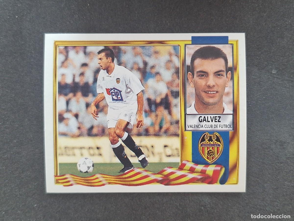 Fu&szlig;ball-Sticker: L3 GALVEZ VALENCIA C. F. LIGA ESTE 1995 1996 95 96 NUNCA PEGADO SIN PEGAR