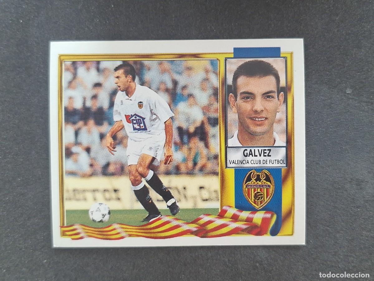 Fu&szlig;ball-Sticker: L3 GALVEZ VALENCIA C. F. LIGA ESTE 1995 1996 95 96 NUNCA PEGADO SIN PEGAR