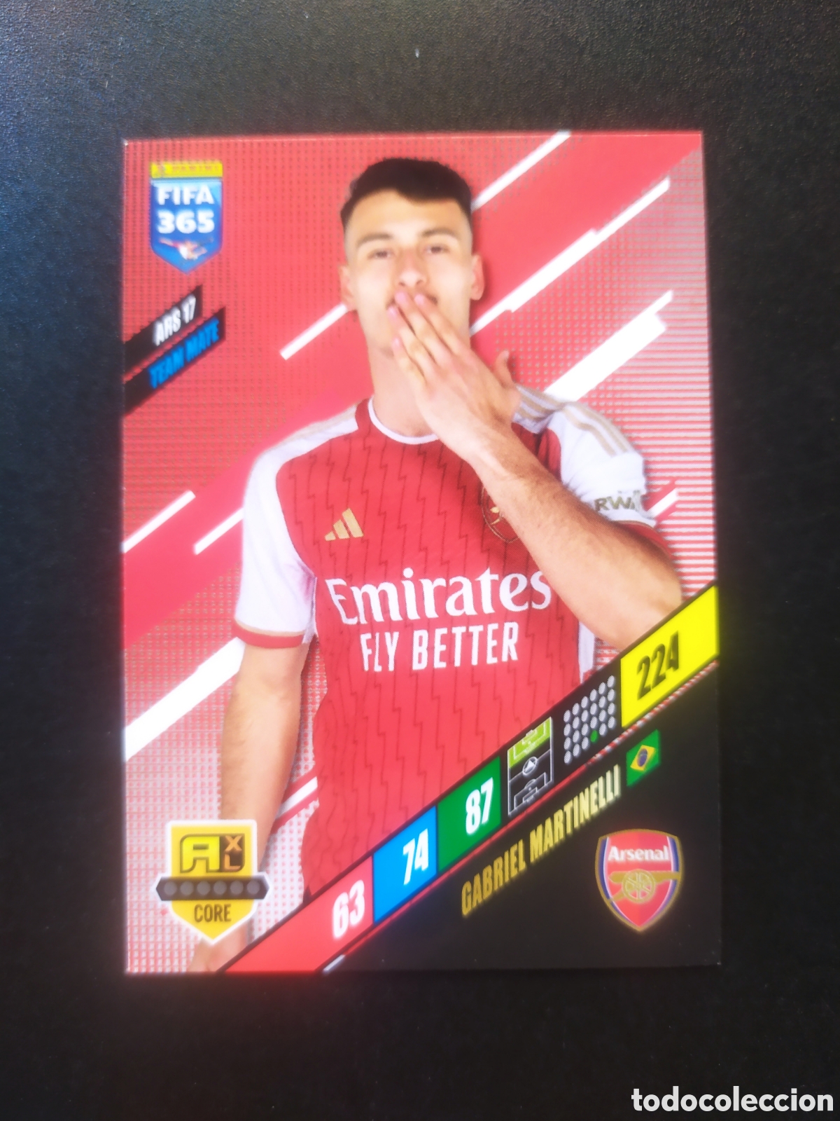 Fu&szlig;ball-Sticker: FIFA 365 adrenalyn 2023 2024 23 24 panini Gabriel Martinelli ARS17 Arsenal
