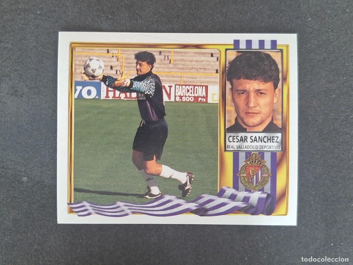 Fu&szlig;ball-Sticker: L3 CESAR SANCHEZ REAL VALLADOLID LIGA ESTE 1995 1996 95 96 NUNCA PEGADO SIN PEGAR