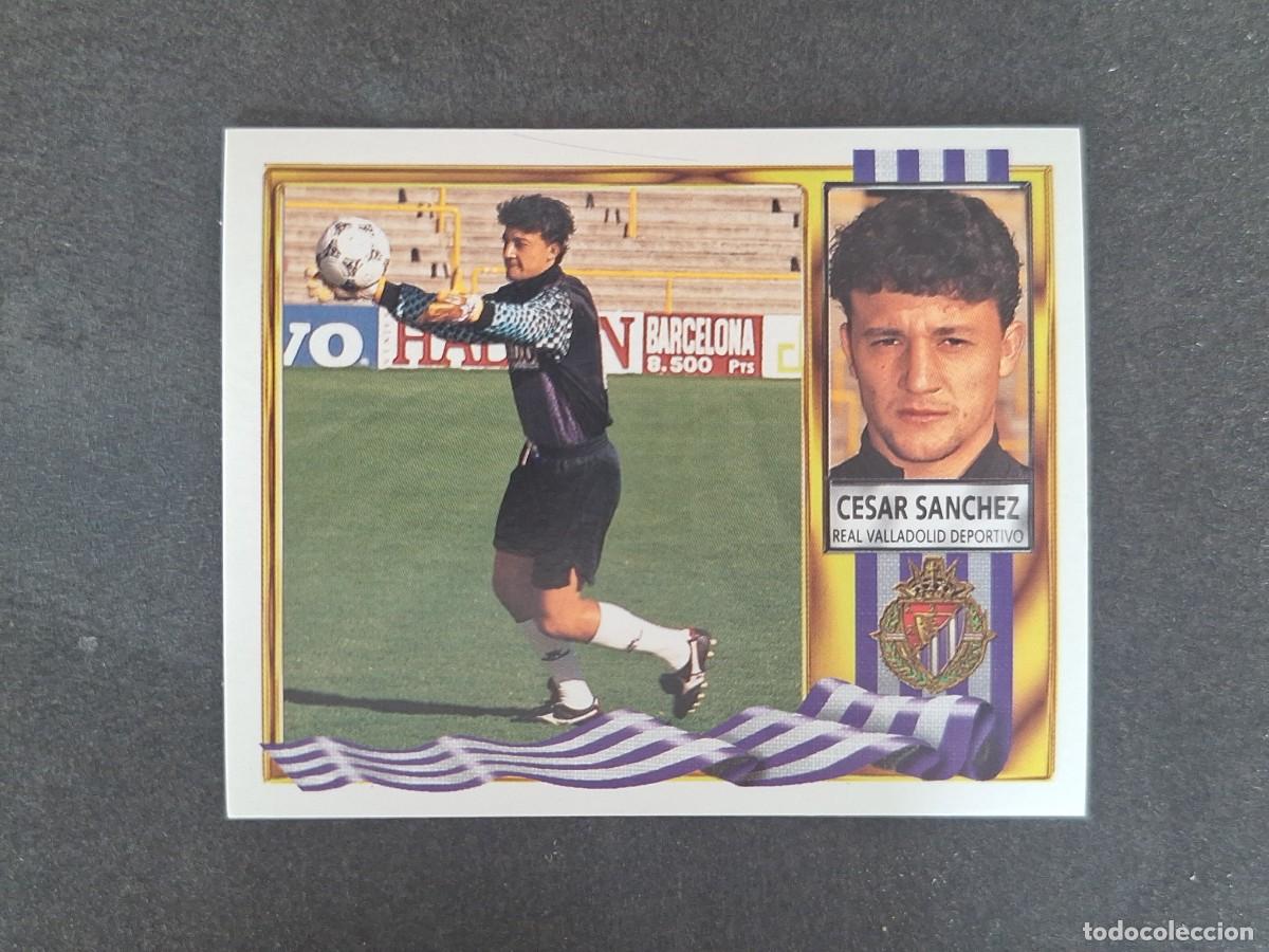 Fu&szlig;ball-Sticker: L3 CESAR SANCHEZ REAL VALLADOLID LIGA ESTE 1995 1996 95 96 NUNCA PEGADO SIN PEGAR