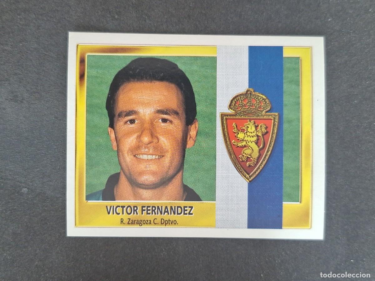 Fu&szlig;ball-Sticker: L3 VICTOR FERNANDEZ ENTRENADOR REAL ZARAGOZA LIGA ESTE 1995 1996 95 96 NUNCA PEGADO SIN PEGAR