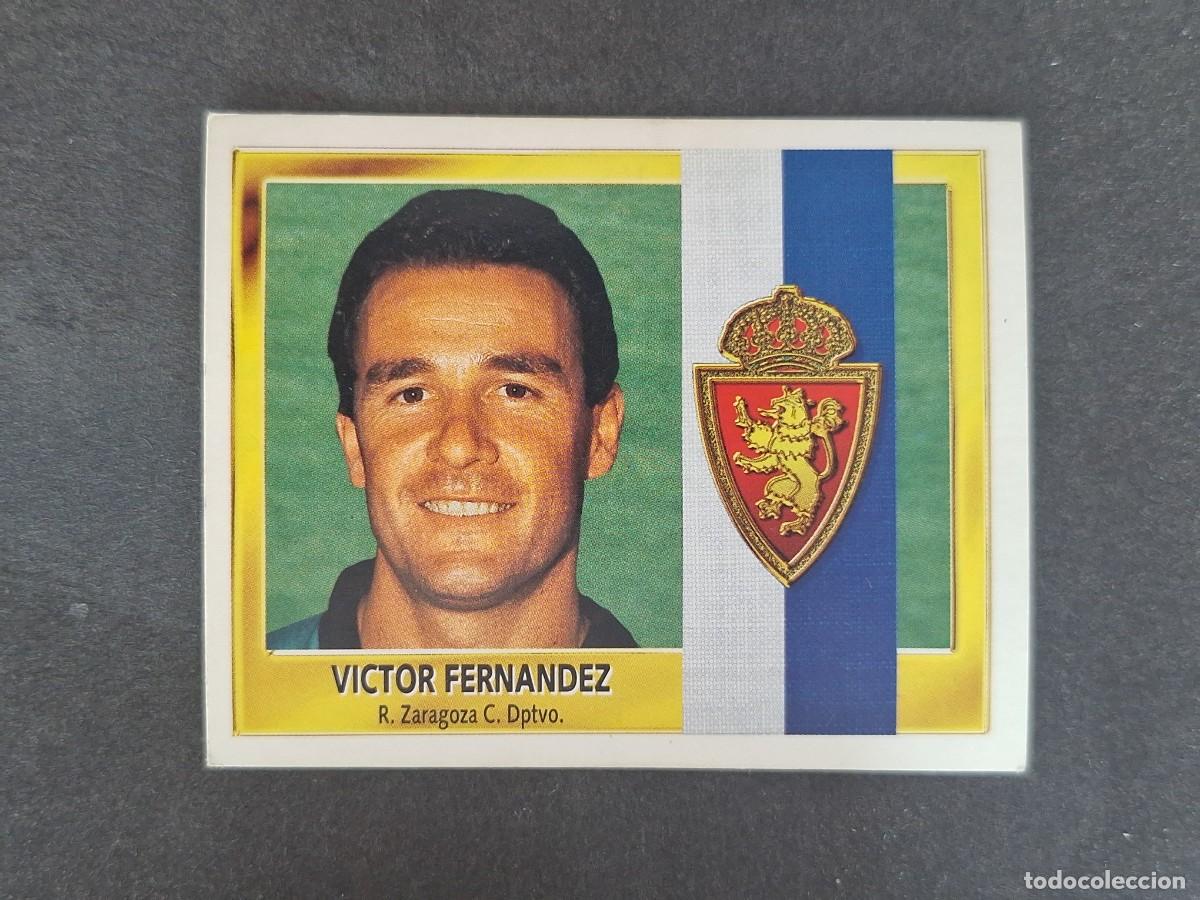 Fu&szlig;ball-Sticker: L3 VICTOR FERNANDEZ ENTRENADOR REAL ZARAGOZA LIGA ESTE 1995 1996 95 96 NUNCA PEGADO SIN PEGAR