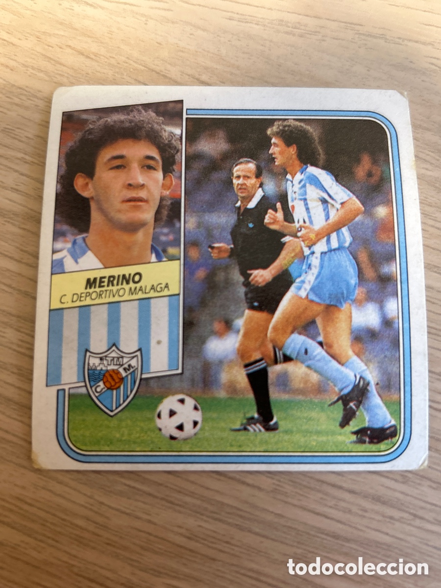 Fu&szlig;ball-Sticker: MERINO M&Aacute;LAGA LIGA ESTE 1989 1990 89 90 SIN PEGAR NUNCA PEGADO