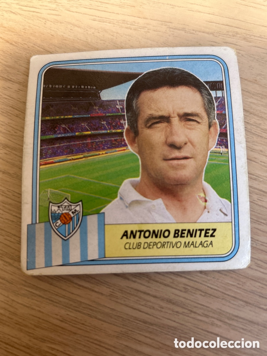 Fu&szlig;ball-Sticker: ANTONIO BENITEZ ENTRENADOR M&Aacute;LAGA LIGA ESTE 1989 1990 89 90 SIN PEGAR NUNCA PEGADO