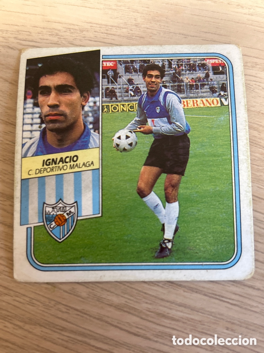 Fu&szlig;ball-Sticker: IGNACIO M&Aacute;LAGA LIGA ESTE 1989 1990 89 90 SIN PEGAR NUNCA PEGADO