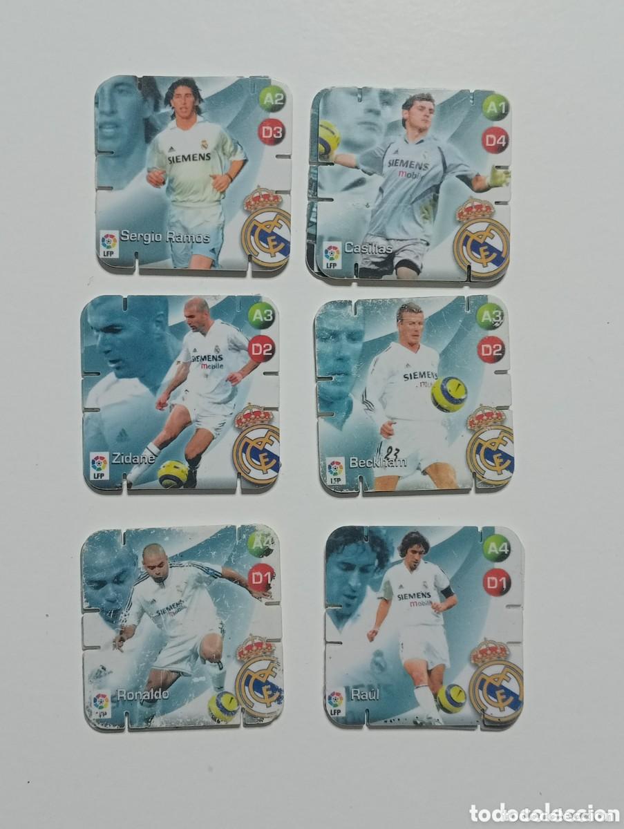 Cromos de Futebol: SHOTS LA LIGA. TAZOS DE F&Uacute;TBOL. REAL MADRID. ZINADE, CASILLAS, RA&Uacute;L, SERGIO RAMOS... 12 TAZOS