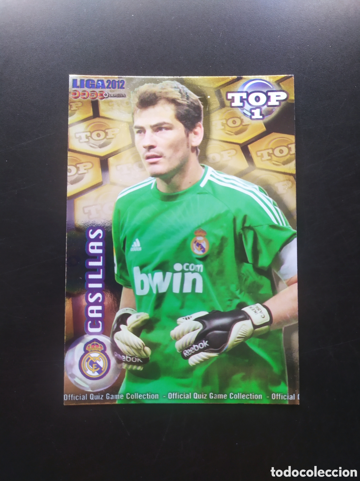 Fu&szlig;ball-Sticker: Mundicromo fichas Liga 2011 2012 11 12 Casillas top brillo dorado n&deg; 542 Real Madrid
