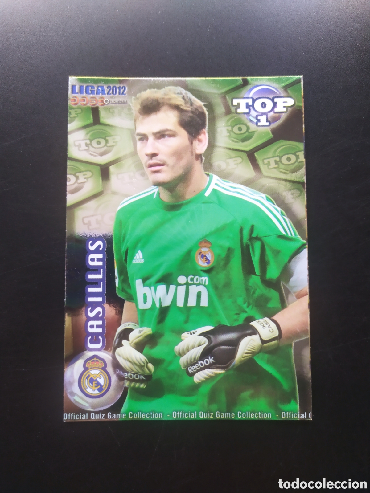 Fu&szlig;ball-Sticker: Mundicromo fichas Liga 2011 2012 11 12 Casillas top brillo verde n&deg; 542 Real Madrid
