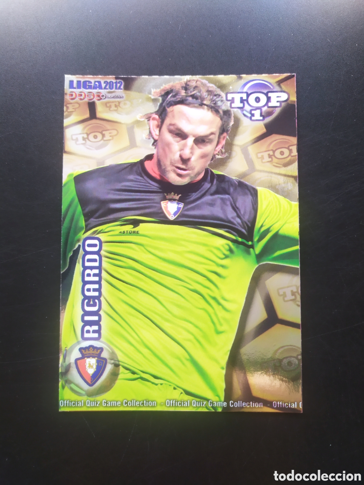 Fu&szlig;ball-Sticker: Mundicromo fichas Liga 2011 2012 11 12 Ricardo top brillo dorado n&deg; 544 Osasuna