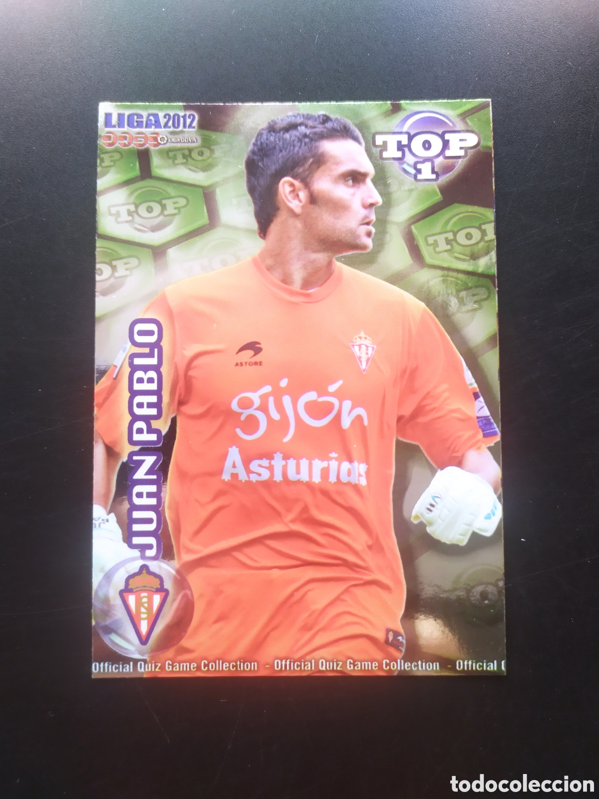 Cromos de f&uacute;tbol: Mundicromo fichas Liga 2011 2012 11 12 Juan Pablo top brillo verde n&deg; 545 Sporting Gij&oacute;n