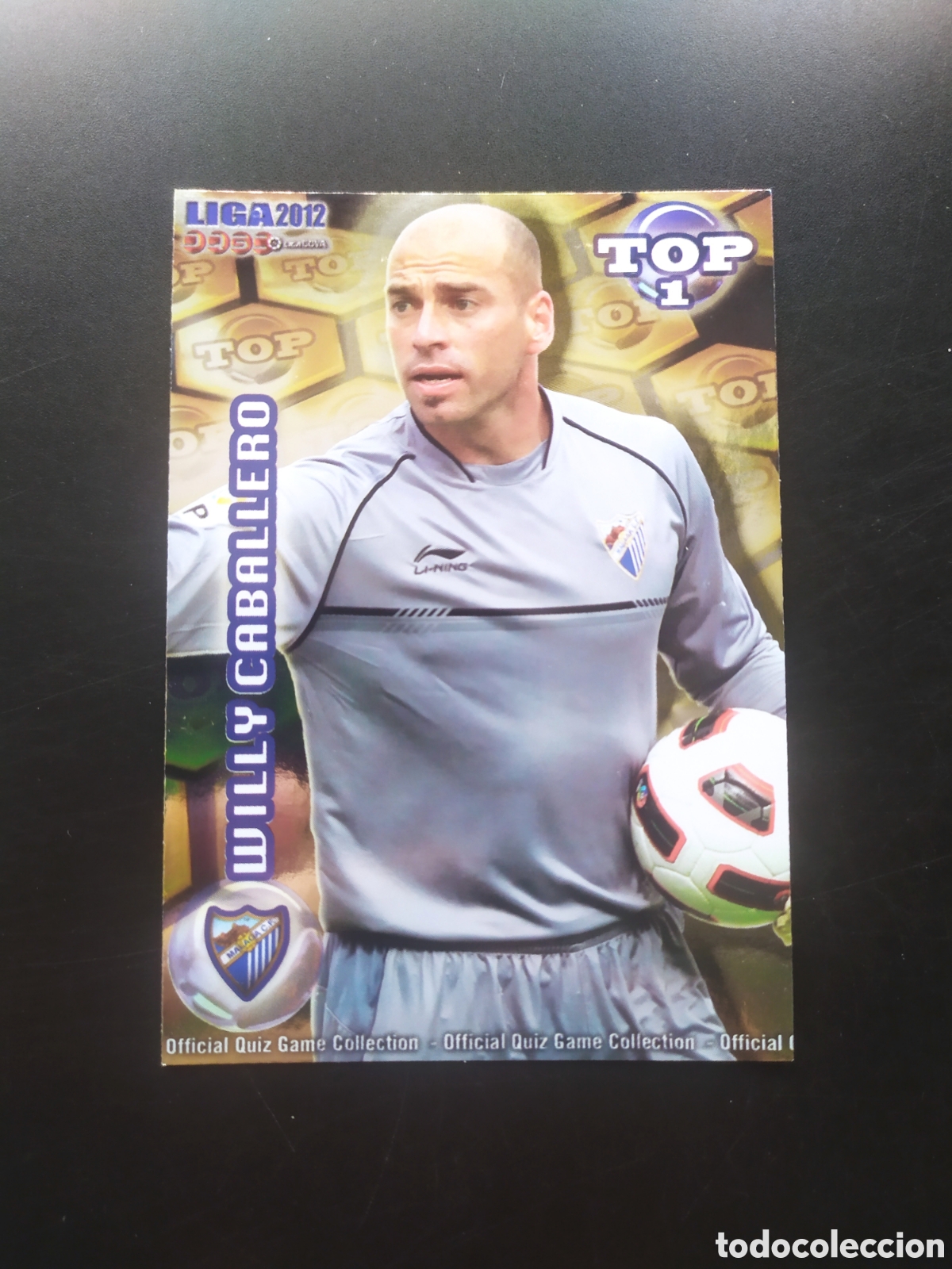 Cromos de f&uacute;tbol: Mundicromo fichas Liga 2011 2012 11 12 Caballero top brillo dorado n&deg; 546 M&aacute;laga