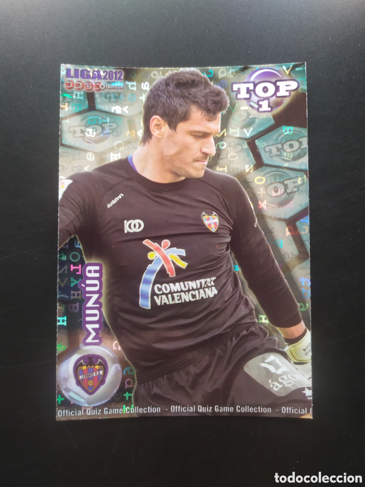 Fu&szlig;ball-Sticker: Mundicromo fichas Liga 2011 2012 11 12 Munua top brillo letras n&deg; 548 Levante
