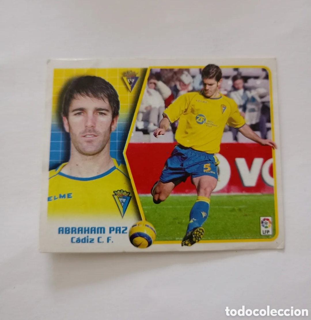 Cromos de Futebol: ABRAHAM PAZ CADIZ CROMOS ALBUM LIGA FUTBOL EDICIONES ESTE 2005 2006 05 06 PANINI