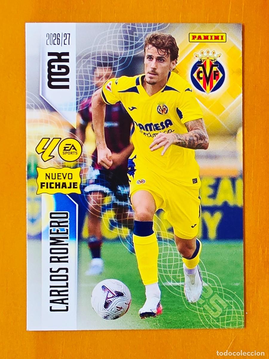 Fu&szlig;ball-Sticker: 466 Carlos Romero, Villarreal CF, Nuevo Fichaje, Panini Megacracks MGK 2026 2027 26 27