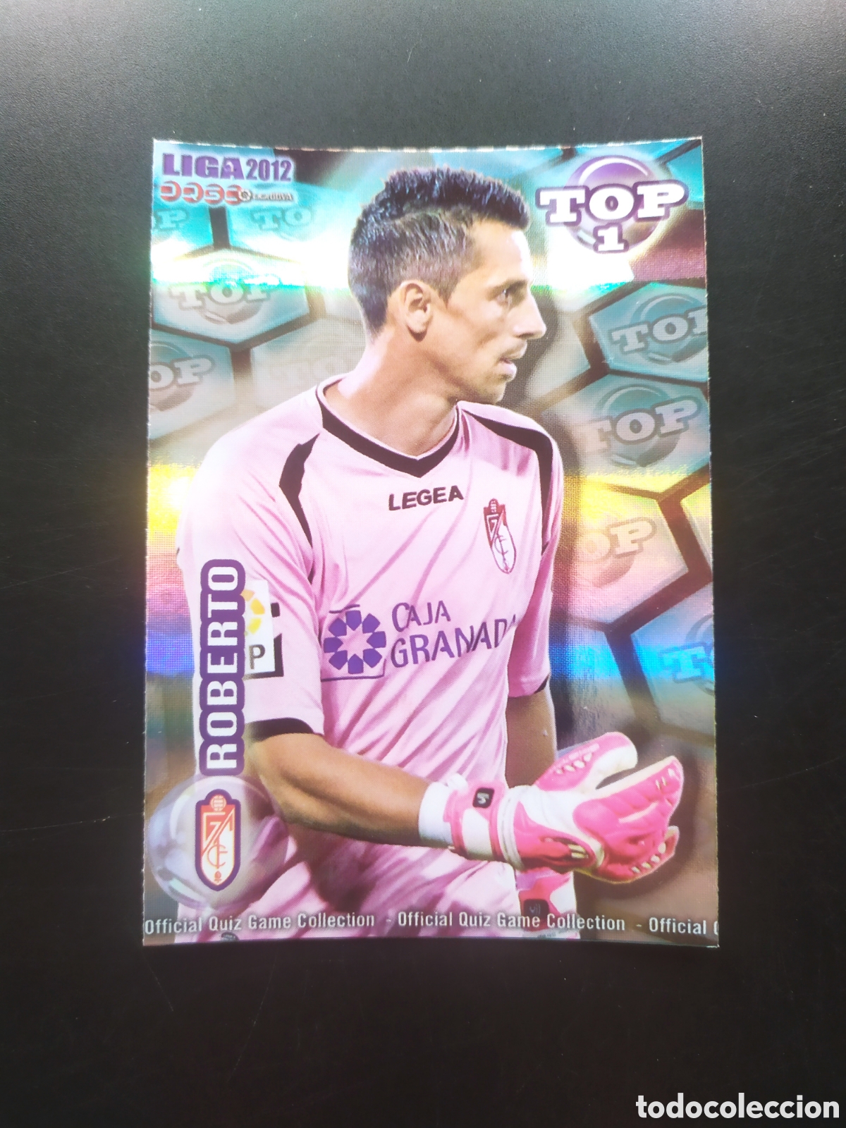 Fu&szlig;ball-Sticker: Mundicromo fichas Liga 2011 2012 11 12 Roberto top brillo rayas n&deg; 549 Granada