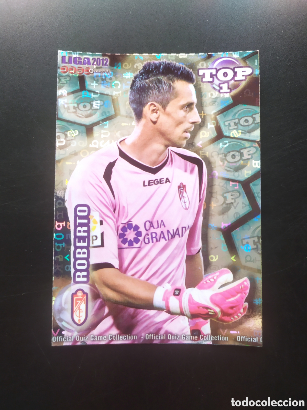 Fu&szlig;ball-Sticker: Mundicromo fichas Liga 2011 2012 11 12 Roberto top brillo letras n&deg; 549 Granada