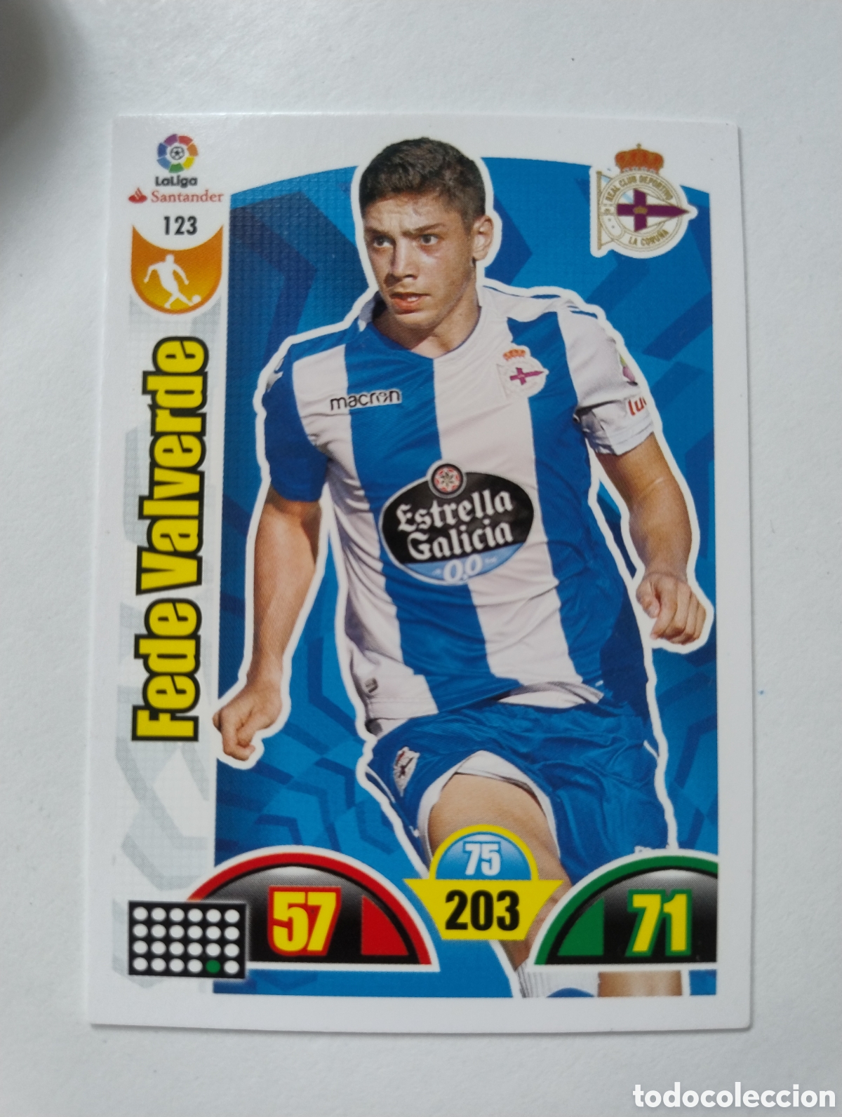 Cromos de Futebol: 123 - Fede Valverde - Deportivo de la Coru&ntilde;a - Adrenalyn XL Liga 2017 - 2018