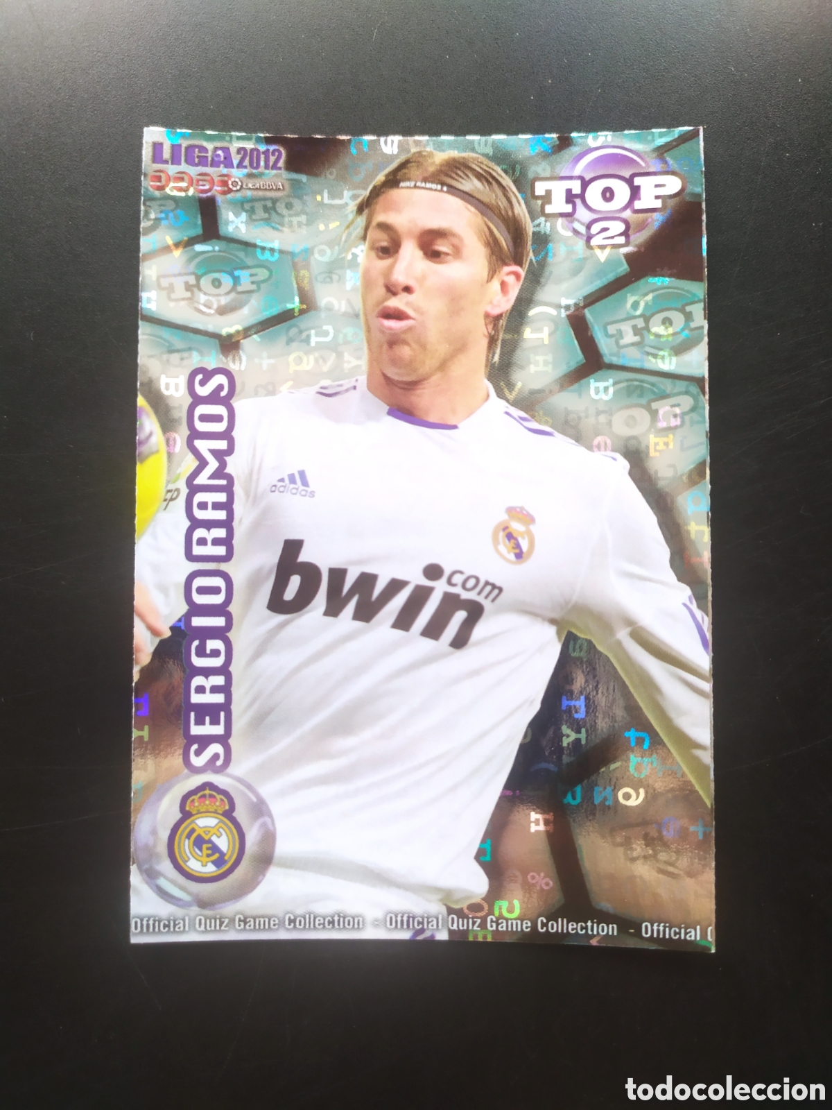 Fu&szlig;ball-Sticker: Mundicromo fichas Liga 2011 2012 11 12 Sergio Ramos top brillo letras n&deg; 551 Real Madrid
