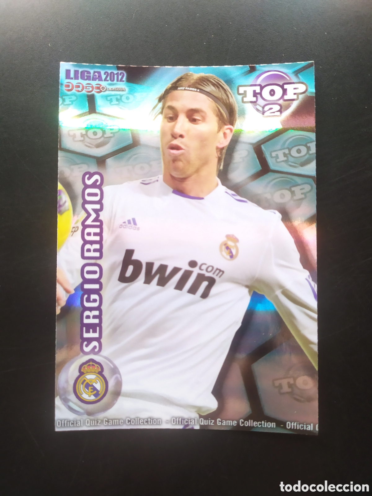 Cartes &agrave; collectionner de Football: Mundicromo fichas Liga 2011 2012 11 12 Sergio Ramos top brillo rayas n&deg; 551 Real Madrid
