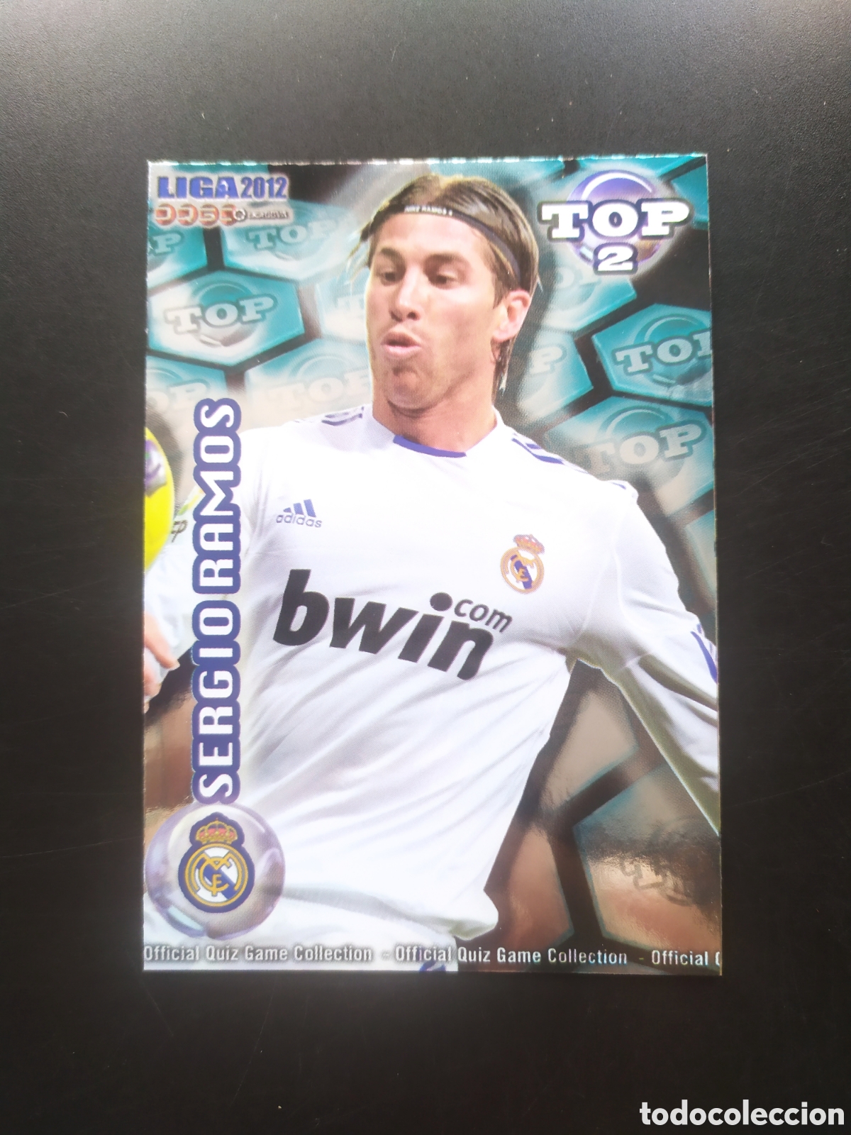 Cartes &agrave; collectionner de Football: Mundicromo fichas Liga 2011 2012 11 12 Sergio Ramos top brillo azul n&deg; 551 Real Madrid