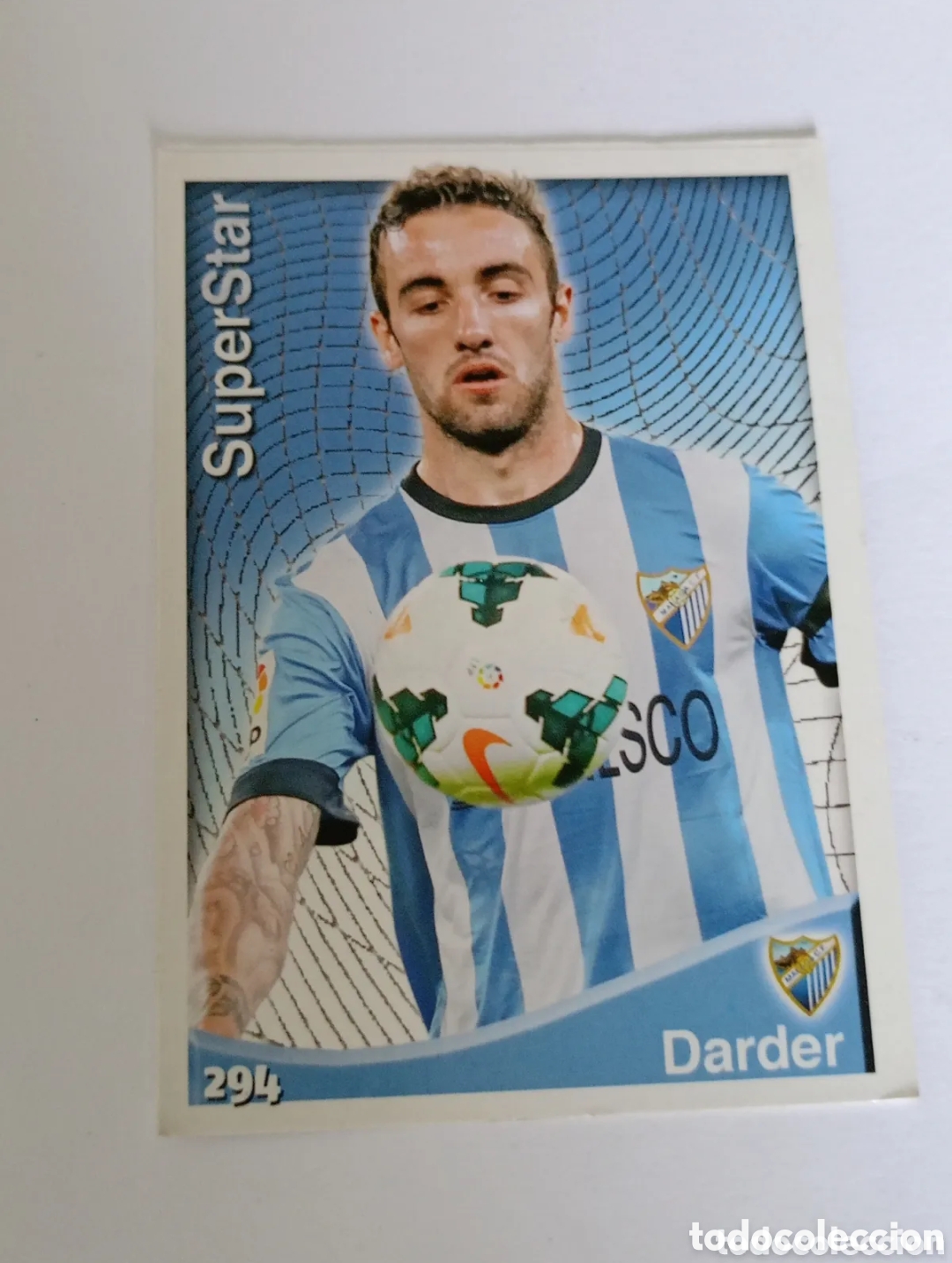 Cromos de Futebol: 294. SERGI DARDER (SuperStar Mate Error) - Malaga CF 2014/2015 - Mundicromo Liga Card/Cromo 14/15